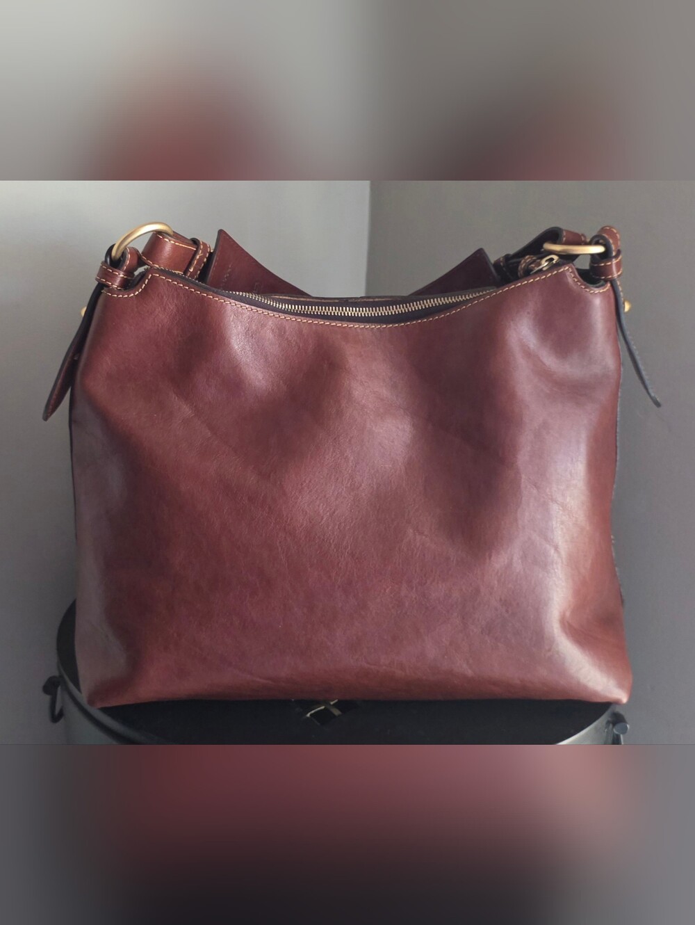 Dooney & Bourke Kingston Florentine Leather Hobo Bag EUC - Picture 13 of 16